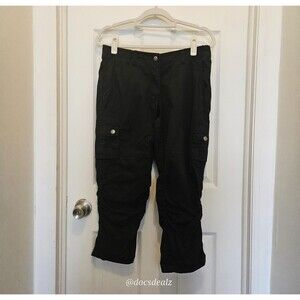 White House Black Market Capris Cargo Pockets Black Women's Size 8